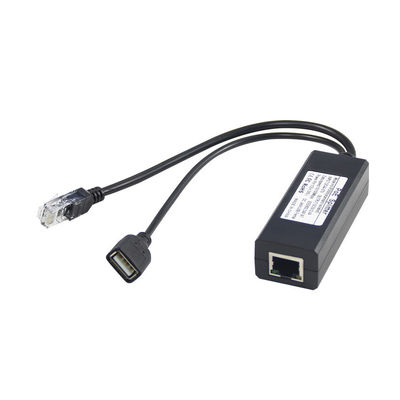 1Gbps Switch Capacity PoE Splitter 48V To 5V 2.4A USB Type A Female 802.3af Power Over Ethernet