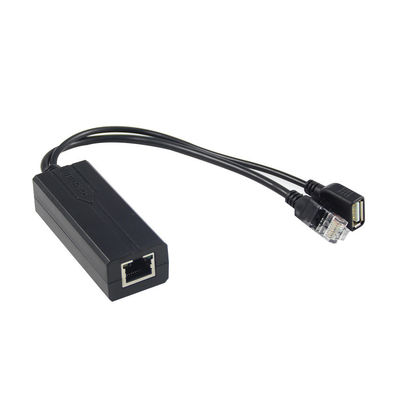 1Gbps Switch Capacity PoE Splitter 48V To 5V 2.4A USB Type A Female 802.3af Power Over Ethernet