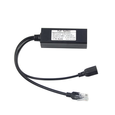 1Gbps Switch Capacity PoE Splitter 48V To 5V 2.4A USB Type A Female 802.3af Power Over Ethernet