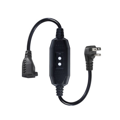 GFCI NEMA 515P To 515R Falt Plug Waterproof Extension Cord IP54