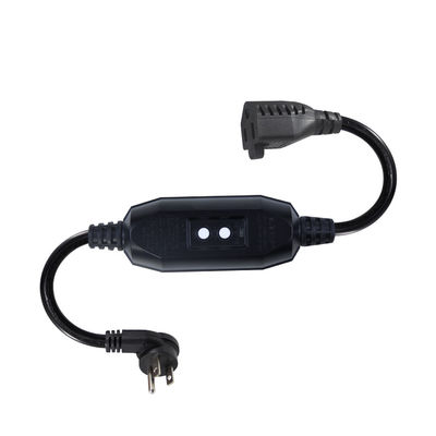 GFCI NEMA 515P To 515R Falt Plug Waterproof Extension Cord IP54