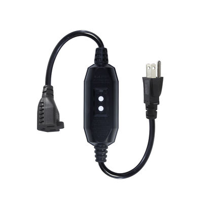 GFCI NEMA 515P To 515R Falt Plug Waterproof Extension Cord IP54