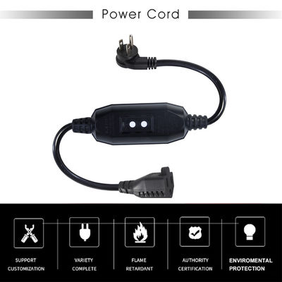 NEMA 5-15P to GFCI Surge Protector Power Cord 20A 6 Outlets