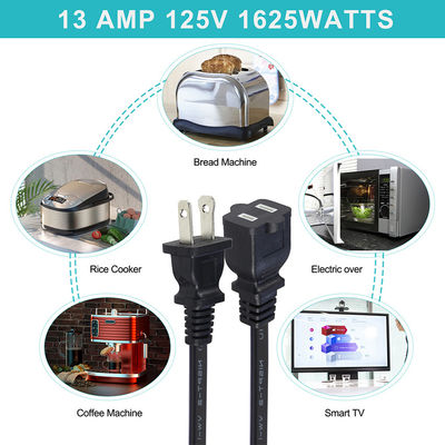 NEMA 1-15P to NEMA 1-15R 0.8M AC Power Extension Cord