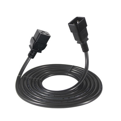2Xc19 Plug 20A Heavy Duty Pdu 15A 250V 14 Awg To C20 Cable Power Cord