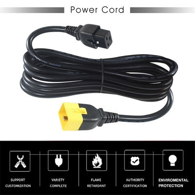 Electric Cable 320 C20 Male To C19 Female Socket Connector 60320 Iec Computer Power Cord