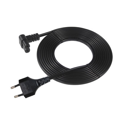 Coiled Euro Electric 2Prong With Plug 0.5Mm2 European Power Cord To C7