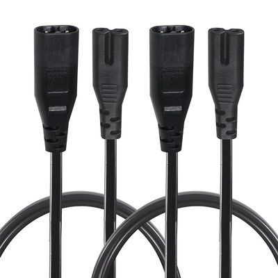 2M Iec320 Black Exposed Wire Power Cord Ac C7 To Figure 8 C8 Extension Cable