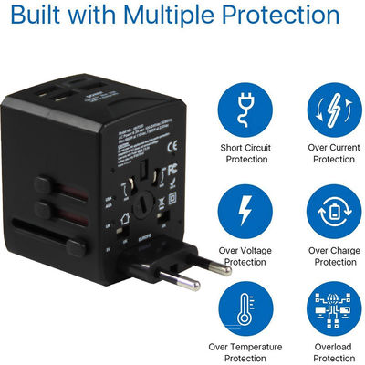 Approved Multi Plug 4 in 1 Power Supply Adapter US EU UK AU Plug Travel Charger