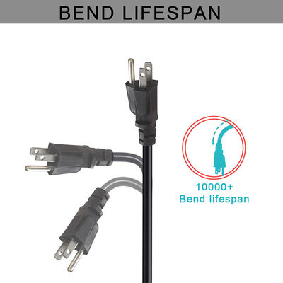 15 Ft 120 Volt Laptop Power Cord with Nema 515P to IEC 320 C5 Connector Certified