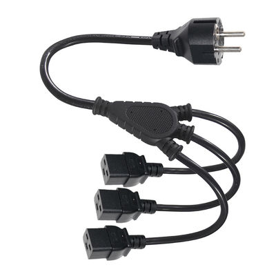 Extension Schuko Plug To 3X C19 Female Socket 16A Eu Power Cord With Approved