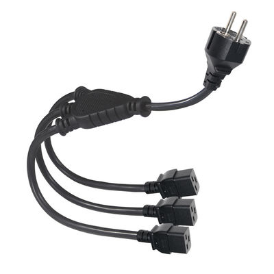 Extension Schuko Plug To 3X C19 Female Socket 16A Eu Power Cord With Approved