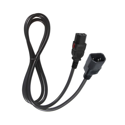 18 awg Computer Panel Mount Iec Cord C14 Male Plug To C13 Female Socket Power Connector