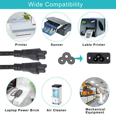IEC Extension Male To Female Supply Cord IEC 60320 C5 To IEC 60320 C6 For UPS PDU