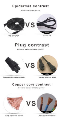 IEC Extension Male To Female Supply Cord IEC 60320 C5 To IEC 60320 C6 For UPS PDU