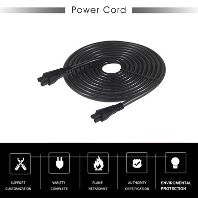 IEC Extension Male To Female Supply Cord IEC 60320 C5 To IEC 60320 C6 For UPS PDU