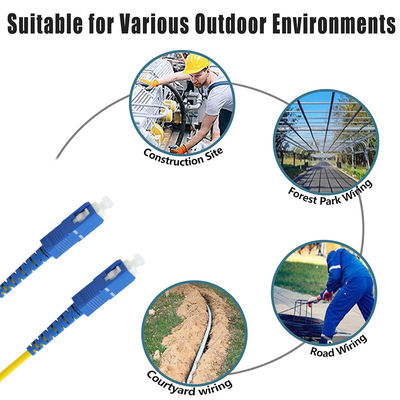 SC to SC Single Mode Fiber Optic Patch Cable 9/125um