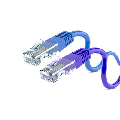 Blue Bare Copper Wire RJ45 To RJ45 24AWG 25ft Cat6 Ethernet Patch Cable