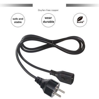 Eu 3Pin Schuko Male Plug Cee 77 PC Supply For Hair Straightener Panel Mount Iec C14 Locking