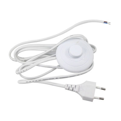 Salt Lamp Plug AC Cable Electric Euro Foot Floor Switch Vde Approval Stripped Eu Power Cord