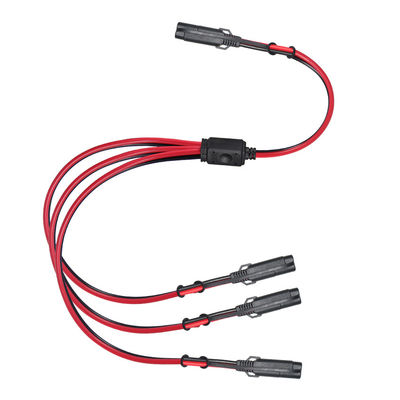 Sae To Sae Extension Cable 3 Ways Splitter 12V 16AWG 2FT 2 Pin Quick Disconnect Plug