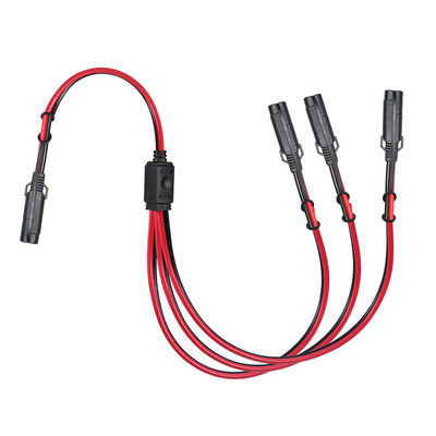 Sae To Sae Extension Cable 3 Ways Splitter 12V 16AWG 2FT 2 Pin Quick Disconnect Plug
