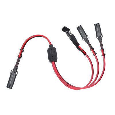 Sae To Sae Extension Cable 3 Ways Splitter 12V 16AWG 2FT 2 Pin Quick Disconnect Plug
