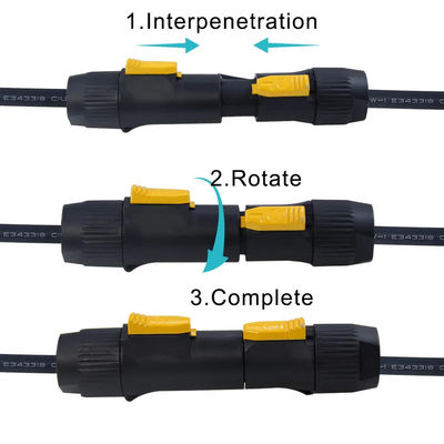 Outdoor 20A Waterproof Power Cord 14AWG PowerCon True1 Male To Female For Stage Light,eutrik SAC3MX to SAC3FX Power Cable | 32A 3-Phase Locking Connector