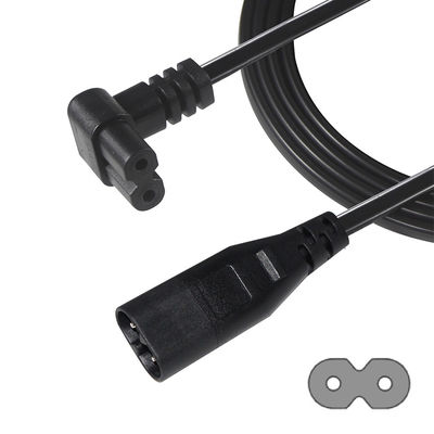 C8 Male To Female Short 0.6M Supply Power Cable Cord Figure 8 C7 2 Pin Core Ac Nispt 18Awg Plug