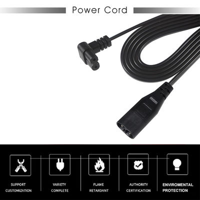 C8 Male To Female Short 0.6M Supply Power Cable Cord Figure 8 C7 2 Pin Core Ac Nispt 18Awg Plug