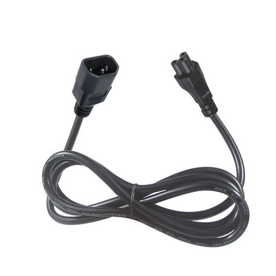 Black C5 To C14 Connector Wire Electronic Pc Computer Power 0.75Mm Iec Plug Cable