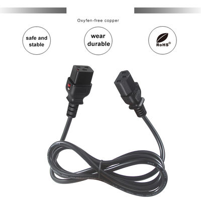 KUNCAN Lockable Molded Power Cord Iec 320 Lock C19 To C13 Plug Ac Cable