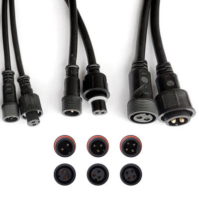 Outdoor IP67 Waterproof Connector M12 3Pin Male to Female A Code To Stripped End