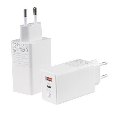 Laptop QC Type C Dual PD Charger 65W Output 15V 3A for Fast Charging Travel Adapter