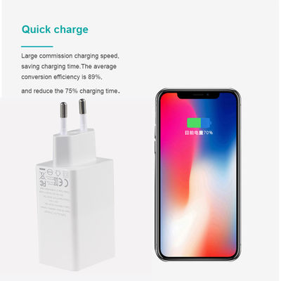 Laptop QC Type C Dual PD Charger 65W Output 15V 3A for Fast Charging Travel Adapter