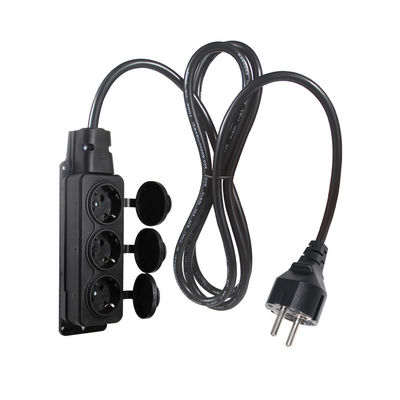 VDE 3 Prong Power Cord Replacement 3 In 1 EU 3pin Male Plug To 3 X EU 3pin Female Sockets