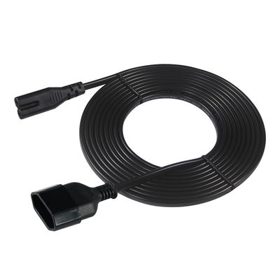 2FT VDE EU 2Pin Female Socket To IEC 60320 C7 Female Extension Cord