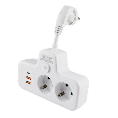 EU CEE 7/7 Schuko Plug Converter with 2 Socket Female 16A Power Charger Socket