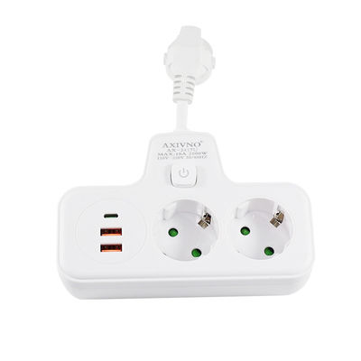 EU CEE 7/7 Schuko Plug Converter with 2 Socket Female 16A Power Charger Socket