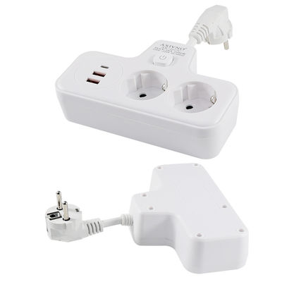 EU CEE 7/7 Schuko Plug Converter with 2 Socket Female 16A Power Charger Socket