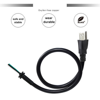 Open Wiring Plug North America Canada Power Cable 3Pin Nema 5 15P Extension Cord