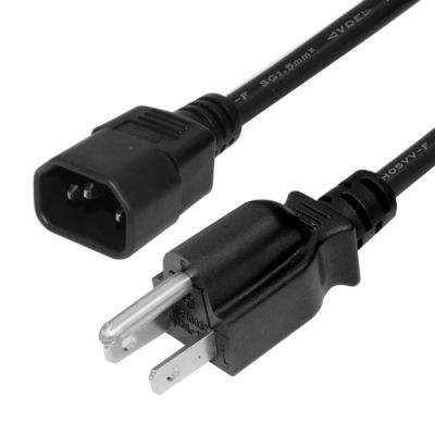 Us Nema 515P To C14 Extension Cords Ac 3 Pin Prong Sjt Svt 16Awg Pvc Usa Iec Power Cable