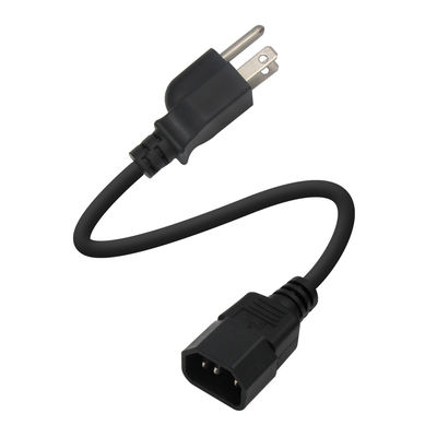 Us Nema 515P To C14 Extension Cords Ac 3 Pin Prong Sjt Svt 16Awg Pvc Usa Iec Power Cable