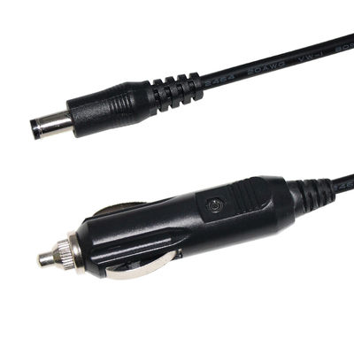 Black Extension Cable Cigarette Lighter Plug Male To 5521Mm 5525Mm Dc 12 Volt Power Cord For Car