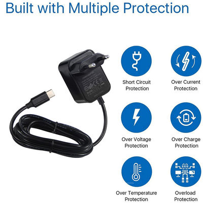 USB C 12V 3A EU Power AdaptersSwitching Transformer Universal 3A Power Adapter 12V Wall Charger EU 2Pin