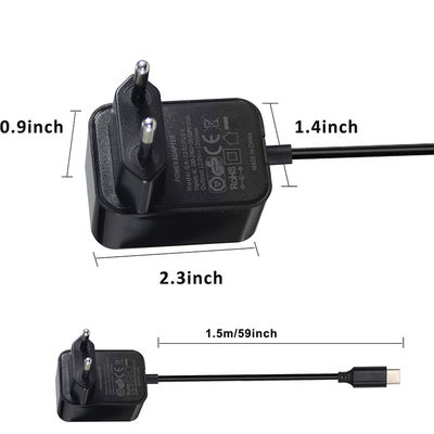 USB C 12V 3A EU Power AdaptersSwitching Transformer Universal 3A Power Adapter 12V Wall Charger EU 2Pin
