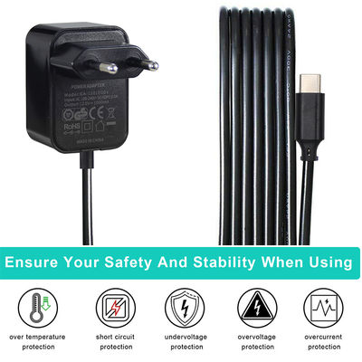 USB C 12V 3A EU Power AdaptersSwitching Transformer Universal 3A Power Adapter 12V Wall Charger EU 2Pin