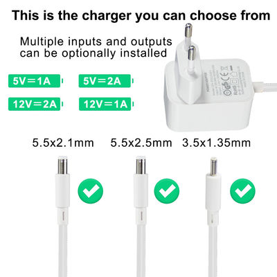 1m Length Electric 2000Ma Dc Power Cee716 Plug 12V 2A Wall Mount Ac Adapter with Overload and Short Circuit Protection