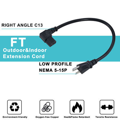 Us Ac 14 Awg Heavy Duty Black Nema 515P To Iec320 C13 3 Ft Home Appliance