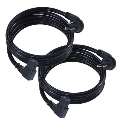 NEMA 5-15P 3Pin Plug IEC Power Cord with C13 Right Angle Kettle Plug 45 Degree Bend